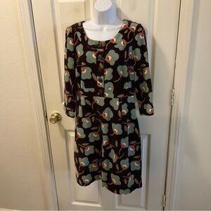 Boden Floral Button-Front Dress like new condition.